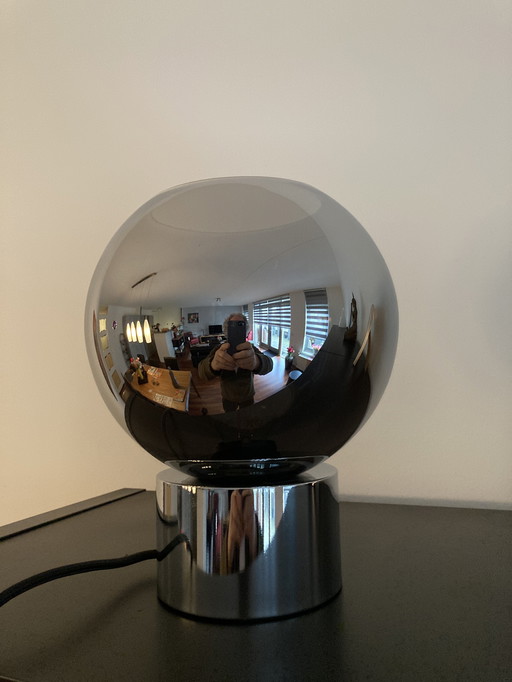 Retro glazen tafellamp 