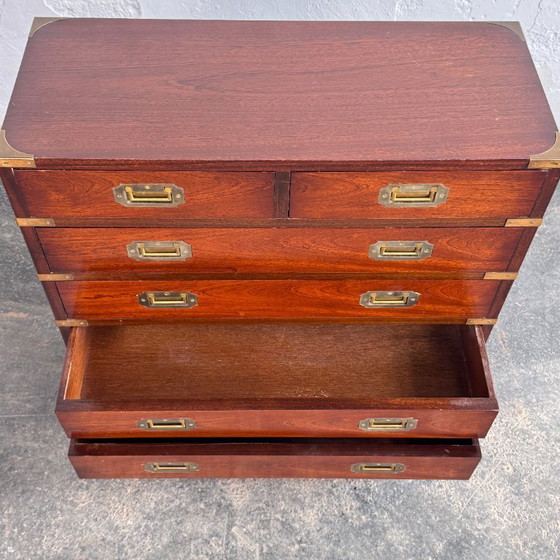 Image 1 of British Mahogany Military Chest, Early 1900s