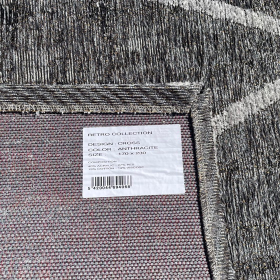 Image 1 of Brinker Carpets Retro Collection Cross Anthrazit Teppich - 170x230