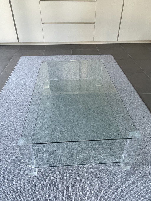 Glass coffee table