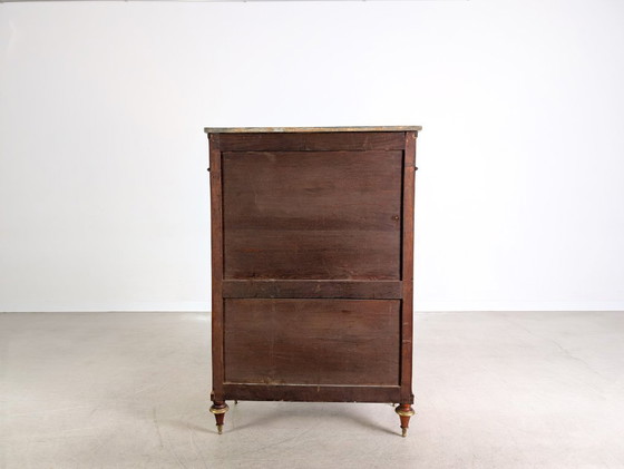 Image 1 of Original Louis XVI chest of drawers/secretary, mahogany, brass
