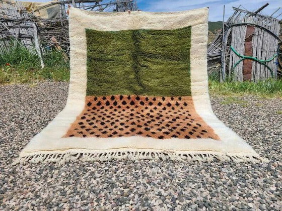 Tappeto Mrirt marocchino verde oliva e terracotta 360x240 cm – motivo grafico – Tappeti, Lana, Cotone (photo 9 of 9)