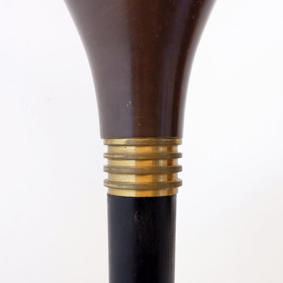 Image 1 of Art-Deco-Stehlampe aus bronziertem Metall und Messing im Stil von Pietro Chiesa, 1940er Jahre