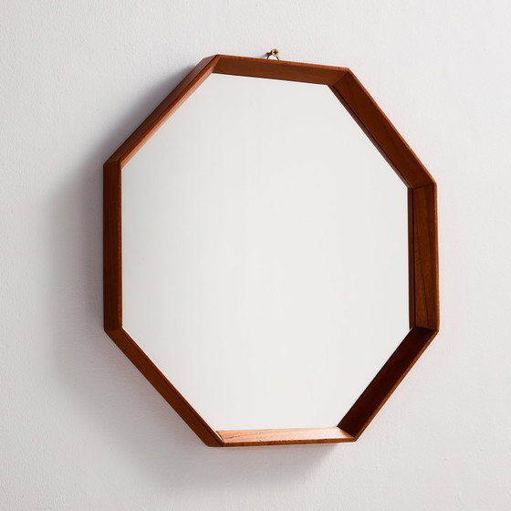Image 1 of MK11166 Octagonal teak framed mirror