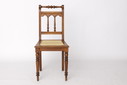 Chaise ancienne en hêtre avec assise en rotin viennois - 1940s Vintage Woven Chair