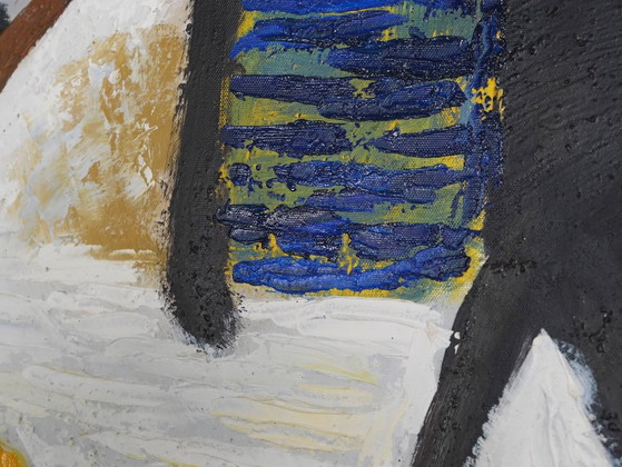 Large-Scale “Le Regard” Oil Painting After Karel Appel, Netherlands, 1990s, Paintings & Drawings, Wood (photo 9 of 10)