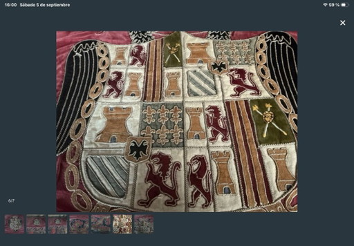 Estandarte Heráldico – wanddecoratie, Textile, Velvet (photo 2 of 7)