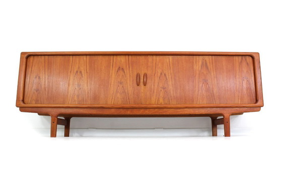 Image 1 of as new, Dyrlund Danish Mid Century Teak Sideboard / Vintage Credenza avec portes tambour, entièrement restauré
