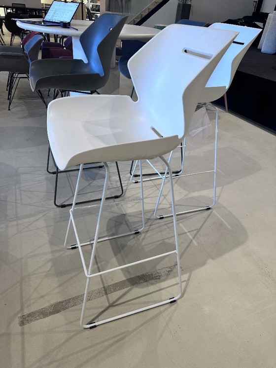 Image 1 of Sgabello da bar originale bianco