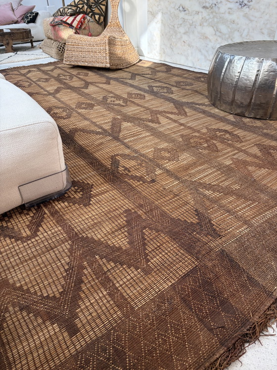 Tappeto Tuareg in pelle, canna e rattan, grande – Tappeti, Bamboo, Leather (photo 2 of 13)