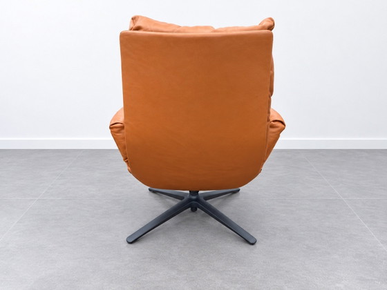 COR Cordia Lounge Draaifauteuil Cognac Leer, Draaistoelen, Metaal, Zwart (foto 5 van 6)