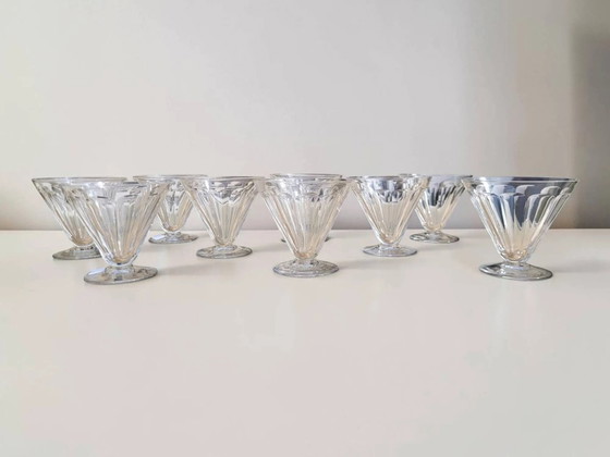 Baccarat - 9 kristallen wijnglazen model REX uit de jaren 1920/30 Art Deco. – Glazen & Karaffen, Crystal (photo 3 of 9)