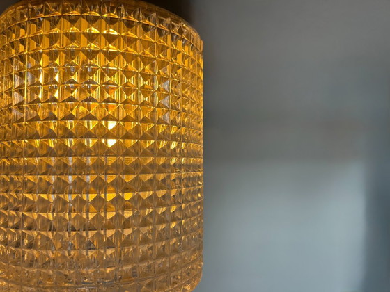 Image 1 of Plafonnier vintage , laiton et verre , Carl Fagerlund Suède 1960