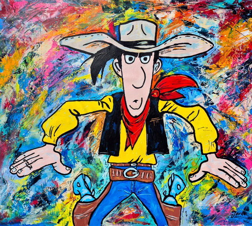 Lucky Luke vs Color Storm – schilderijen tekeningen, Canvas (photo 2 of 16)