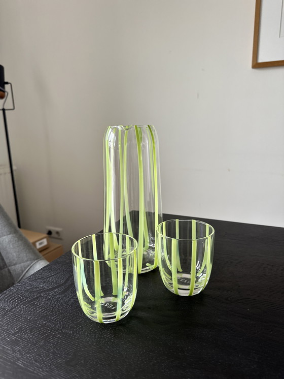 Image 1 of Caraffa per acqua a strisce Fest