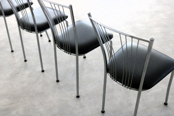 Image 1 of 4x vintage eetkamerstoelen 