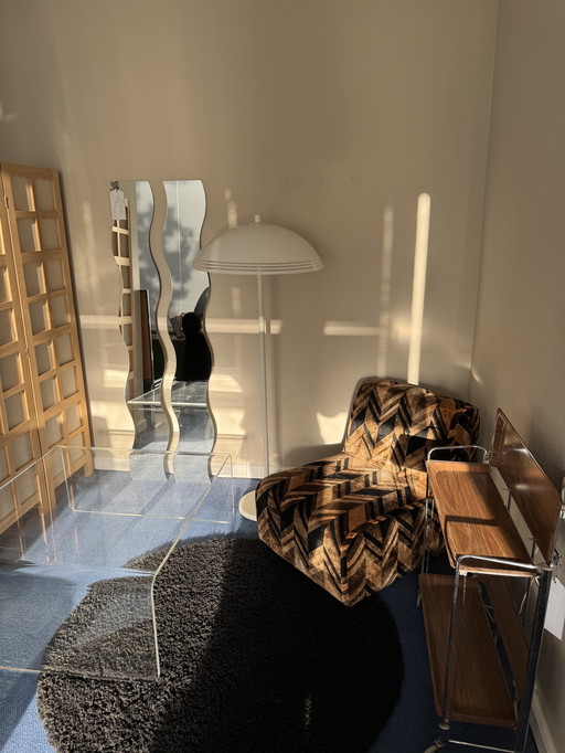 Opnieuw Gestoffeerde Vintage Fauteuil Jaren 70