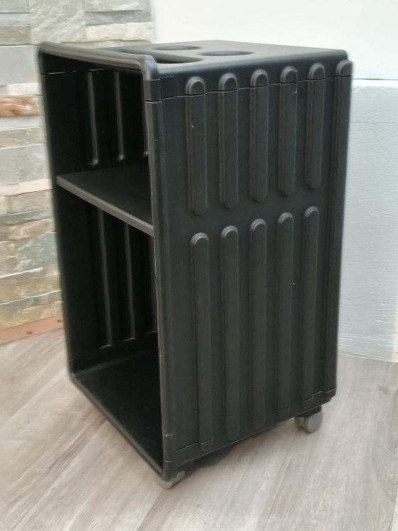 Desserte roulante Didrik par K&M Hagberg pour Ikea 2002, Meubles de rangement pour bureau, Plastique, Noir (photo 5 sur 12)