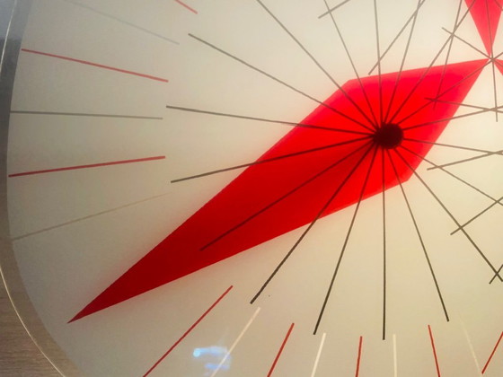 Image 1 of Plafonnier triangulaire en verre et laiton de style Mid-Century