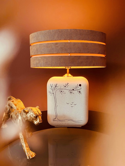 Unique Bohemian/Japanese table lamp