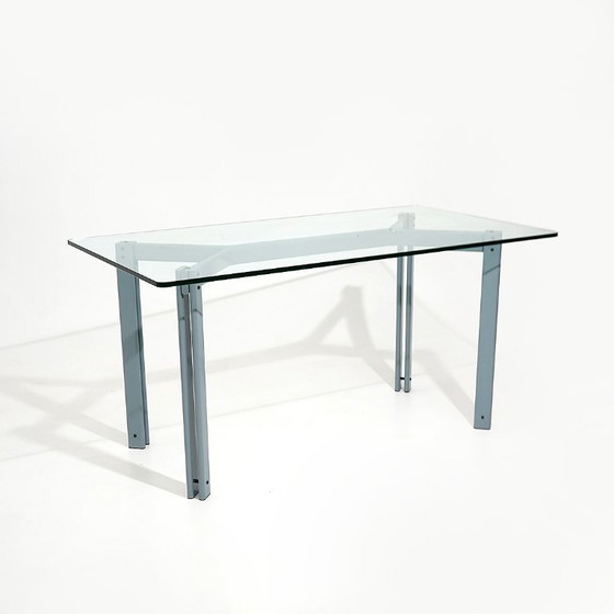 Image 1 of Table with rectangular glass top by Bruno Brunati and Carlo Zerbaro for Cidue, 1980s