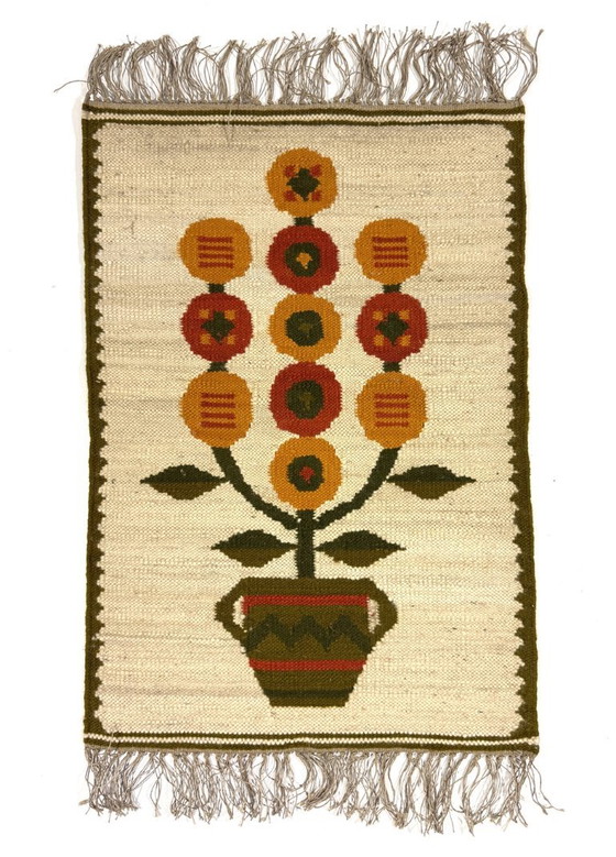Arazzo Kelim in lana Polonia anni '70 – Decorazioni murali, Wool (photo 3 of 6)