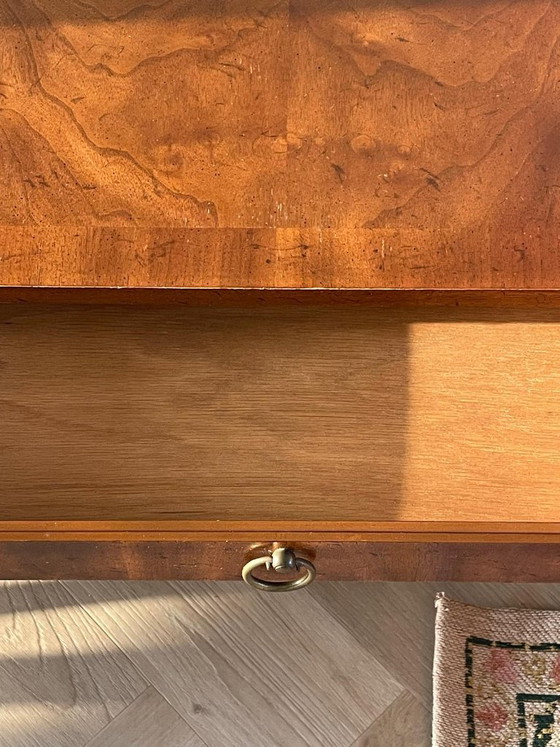 Tavolino in legno con cassetto e ripiano inferiore, Tavolini, Metallo, Marrone, Klassiek (foto 3 di 5)