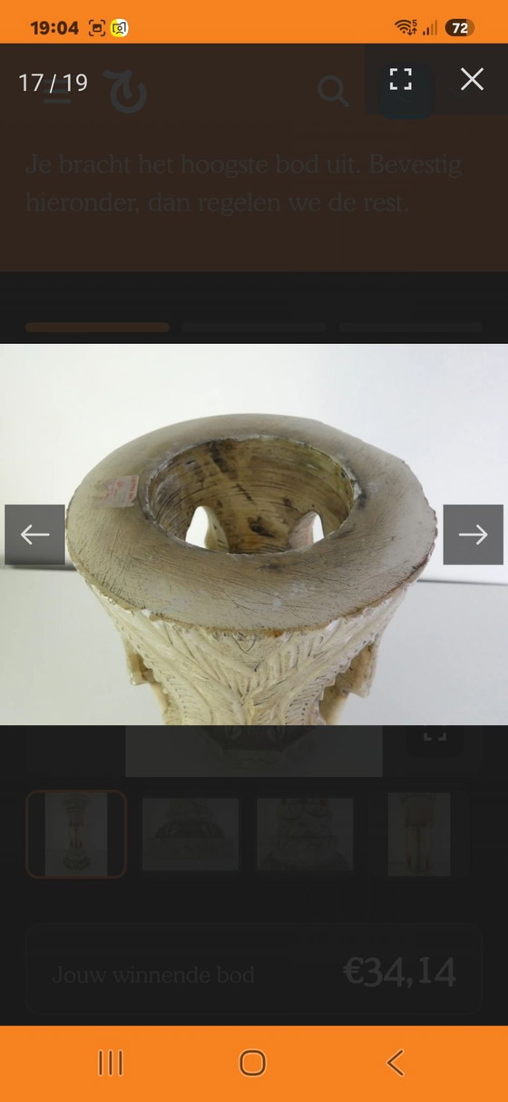Lampe colonne en albâtre, Alabastros, Pierre, Beige (photo 10 sur 11)