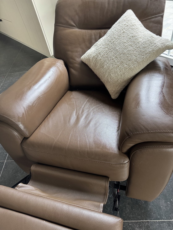 Image 1 of Lederen elektrische relax zetel