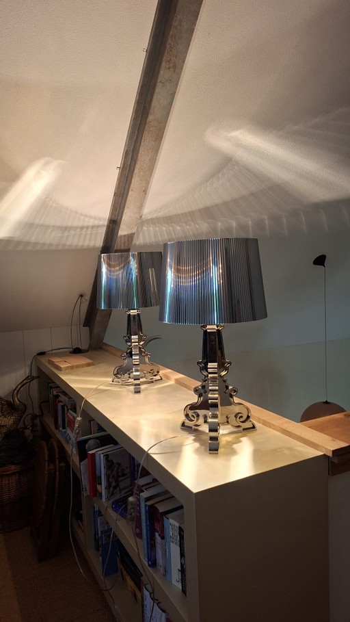 Set Kartell Bourgie tafellampen zilver