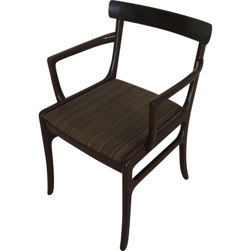 Poltrona vintage in mogano di Ole Wanscher per Poul Jeppesen Furniture, 1960