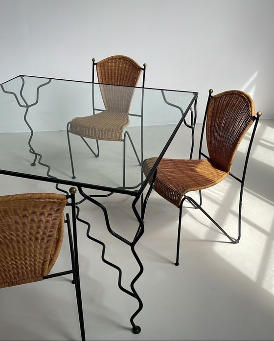 Image 1 of Chaises en rotin vintage 5x