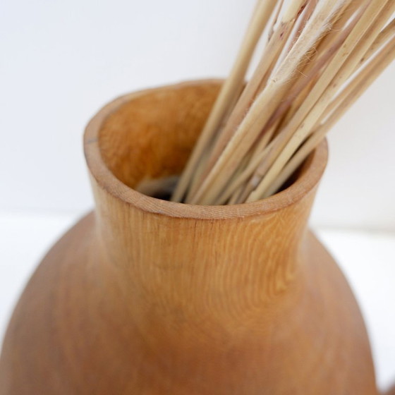 Image 1 of Coppia di vasi decorativi vintage in legno di paulownia