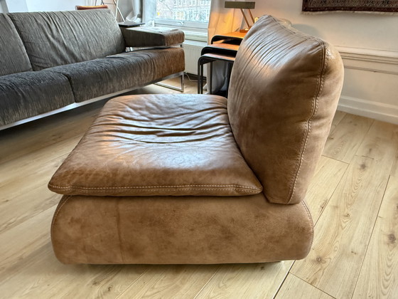 Image 1 of Luxuriöser Ledersessel – Europäisches Design (ca. 2000)