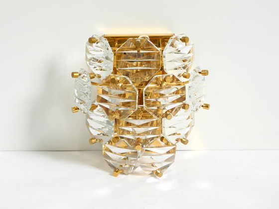 Beautiful Original 1960s Kinkeldey Crystal Glass And Brass Wall Lamp – Wall lights (photo 2 of 20)