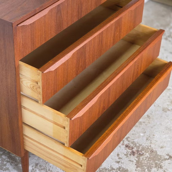Vintage Teak Danish Chest of Drawers 1960s, Scandinavian 4 Drawers, Wood, Brown (photo 10 of 21)