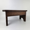 Massief Houten Rechthoekig Krukje / Voetenbankje. Vintage Meubel. Waarschijnlijk Duits.