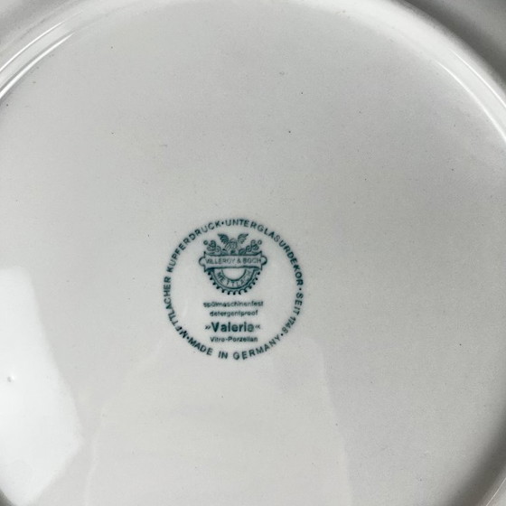 Image 1 of Assiette à gâteau Villeroy & Boch, modèle "Valeria", tons rouges