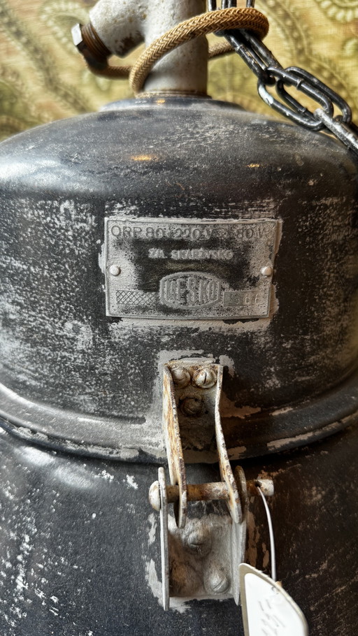 Lampe de mine industrielle vintage "Mesko" Szarzysko