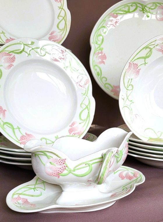 U&C Sarreguemines TIRCIS Jugendstilservice – U C Sarreguemines TIRCIS, Geschirr, Porcelain (photo 3 of 9)