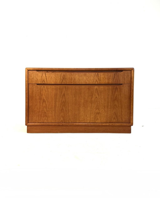 Vintage Taleak wooden audio cabinet/LP cabinet '70