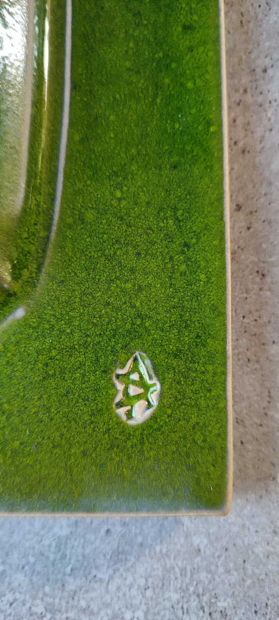 Image 1 of Vintage enamelled ceramic pocket emptier signed, 60s/70s