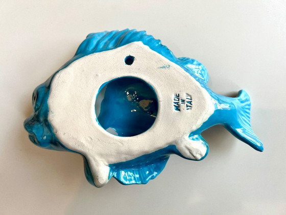 Image 1 of Italienische Fisch-Wandfigur aus Keramik. 20 cm. 1980er Jahre.