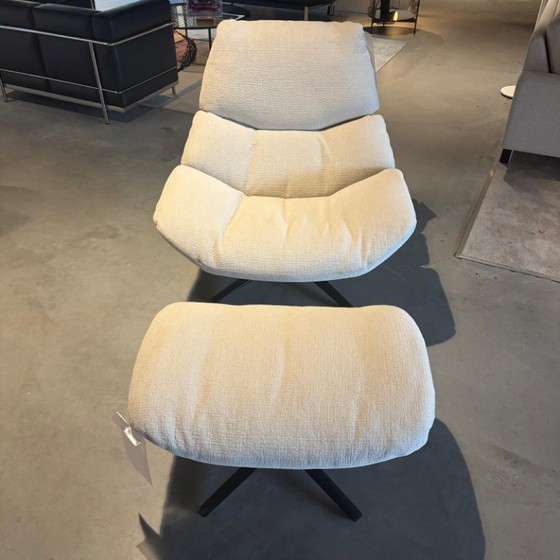 Cor Shrimp Sillón giratorio con puf, Sillones, Metal, Textil, Negro (foto 5 de 5)