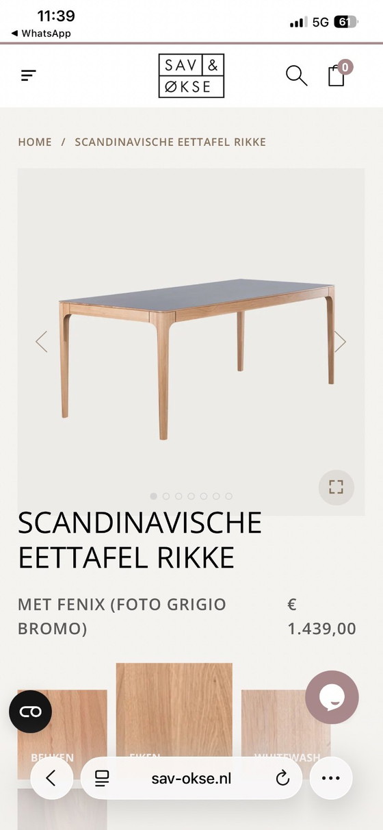 Design Eettafel 200x90cm – Sav Økse, Wood (photo 4 of 5)