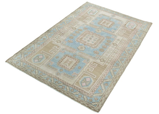 Image 1 of Hand-knotted Vintage Royal Rug - 201 X 136 Cm - Pastel Shades With Oriental Flair