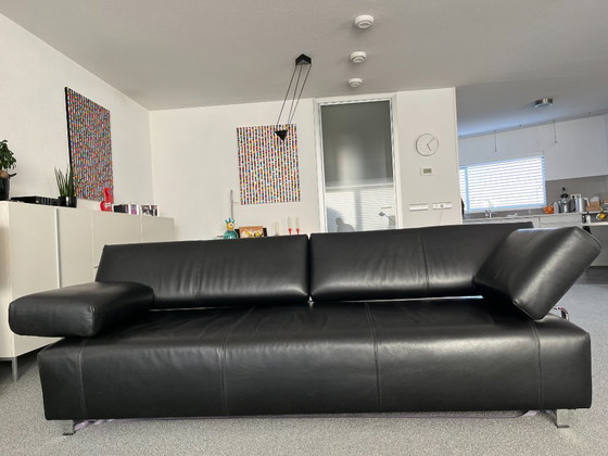 Image 1 of De Sede FSM adjustable two-seater sofa black leather