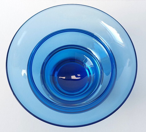 Blaue Glasvase „Freiheit“