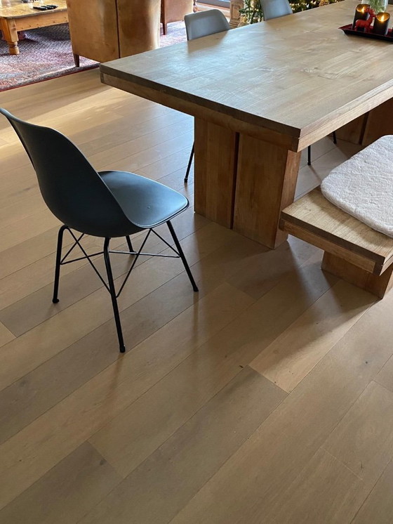 Image 1 of Teak wooden design table + bench