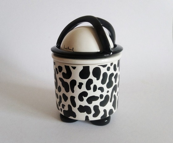 Image 1 of Juraj Mihalik Postmodern/Pop-Art Lidded Porcelain Jar Art4 Ergo Keramik 1980'S